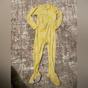 Carter's Vibrant Yellow Lemon Print Kids Footie Pajamas size 5T